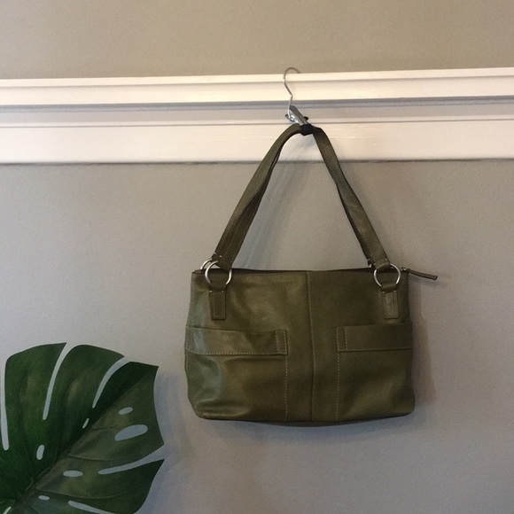 Fossil Leather Olive Green Purse 